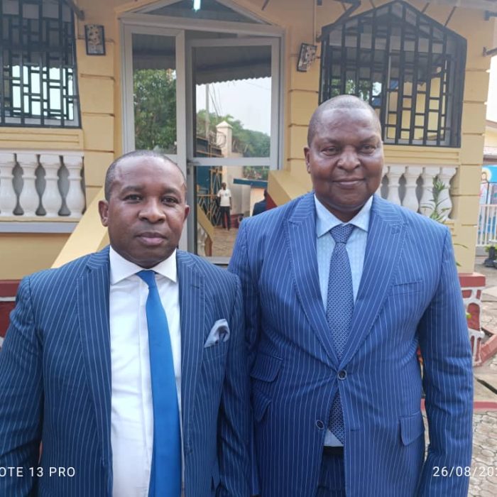 Rencontre et prise d'images avec Mr le Président de la RCA